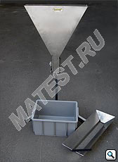 V-воронка для определения времени вытекания самоуплотняющегося бетона